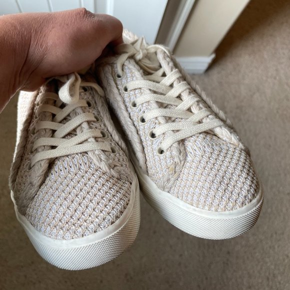 Sam Edelman Elena Fabric Sneaker Summer Sand Sz 7.5 - Picture 5 of 7